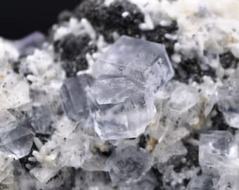 Fluorite & bournonite - 145 grams - Yaogangxian Mine, Yaogangxian W-Sn ore field, Yizhang Co., Chenzhou, Hunan, China