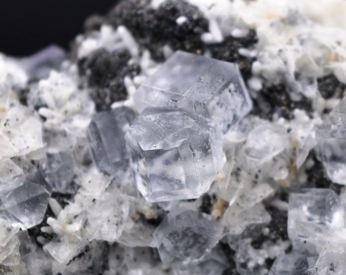 Fluorite & bournonite - 145 grams - Yaogangxian Mine, Yaogangxian W-Sn ore field, Yizhang Co., Chenzhou, Hunan, China