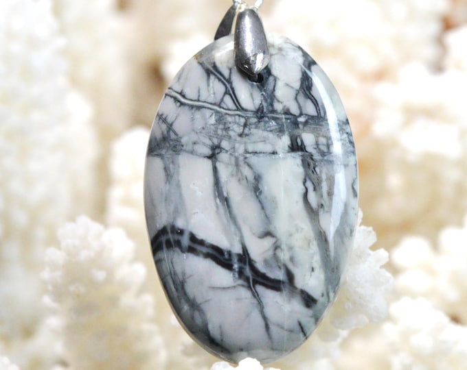 48-carat Picasso Jasper - natural stone cabochon pendant - Utah, USA / GA13