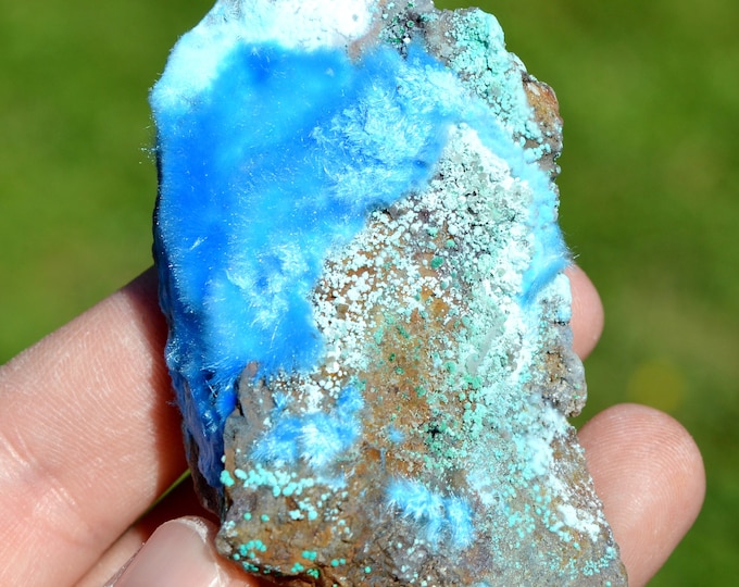 Cyanotrichite - 117 grams - Qinglong Mine, Dachang Sb ore field, Qinglong County, Qianxinan, Guizhou, China