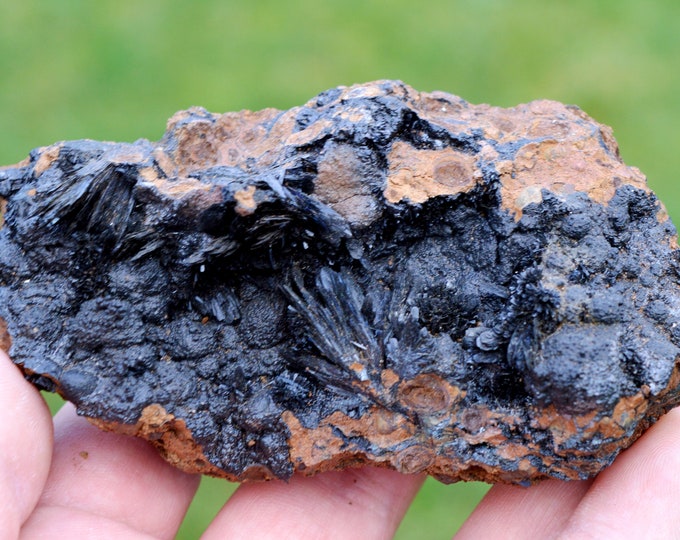 Vivianite & Goethite 172 grams - Chernomorsky mine, Russia