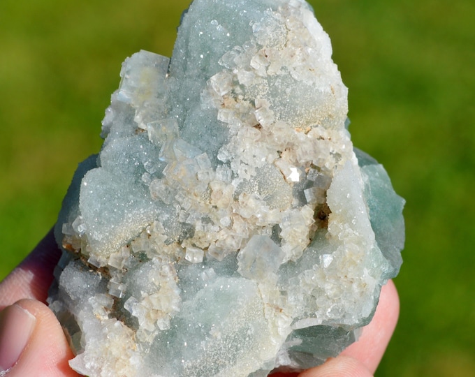 Fluorite 164 grams - La Barre Mine (La Martinèche Mine), Saint-Jacques-d'Ambur, Puy-de-Dôme, Auvergne-Rhône-Alpes, France