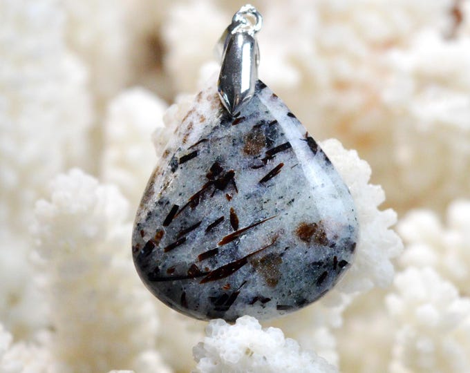 Astrophyllite 36 carats - pendentif cabochon pierre naturelle - Russie / FP36