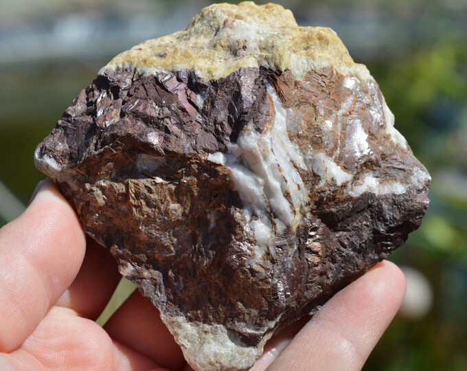 Quartz & siderite 425 grams - Prunières, Grenoble, Isère, Auvergne-Rhône-Alpes, France