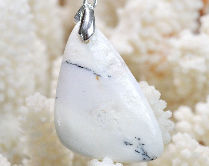 42 Carat Dendrite Opal - Natural Gemstone Cabochon Pendant - Türkiye // CR6