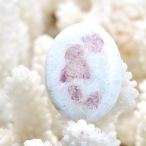 Quartz & tourmaline rose 32 carats - cabochon pierre naturelle - Taquaral, Brésil / ES44