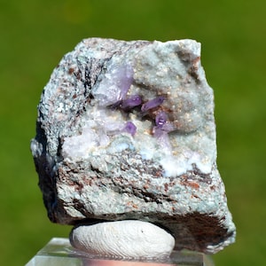 Amethyst & Calcite 70 grams - Capurru Quarry, Osilo, Sassari Province, Sardinia, Italy