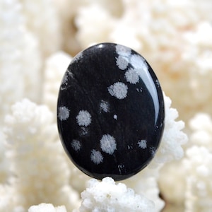 Obsidienne Flocon 30 carats - cabochon pierre naturelle - USA / EM6