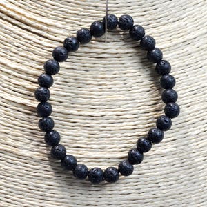 Bracelet - Pierre de lave - perles 6 mm - USA