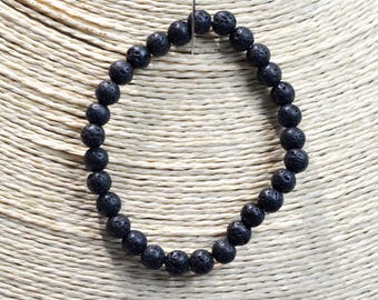 Bracelet - Pierre de lave - perles 6 mm - USA