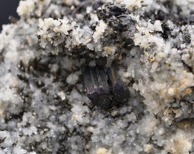 Bournonite quartz pyrite - 412 grams - Cavnic Mine, Maramureș, Romania