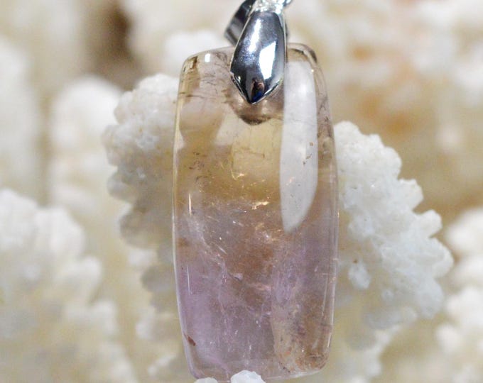 Amétrine 29 carats - pendentif cabochon pierre naturelle - Bolivie / FS51