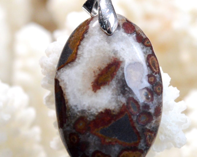 33 Carat Polka Dot Jasper - Natural Gemstone Cabochon Pendant - Australia // BF39