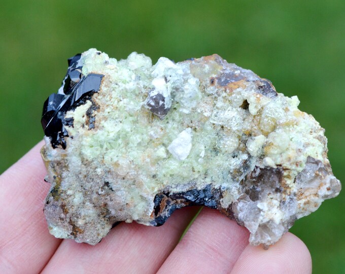 Opal-AN & Quartz feldspar Tourmaline schorl 60 grams - Erongo Mountains, Karibib, Erongo Region, Namibia