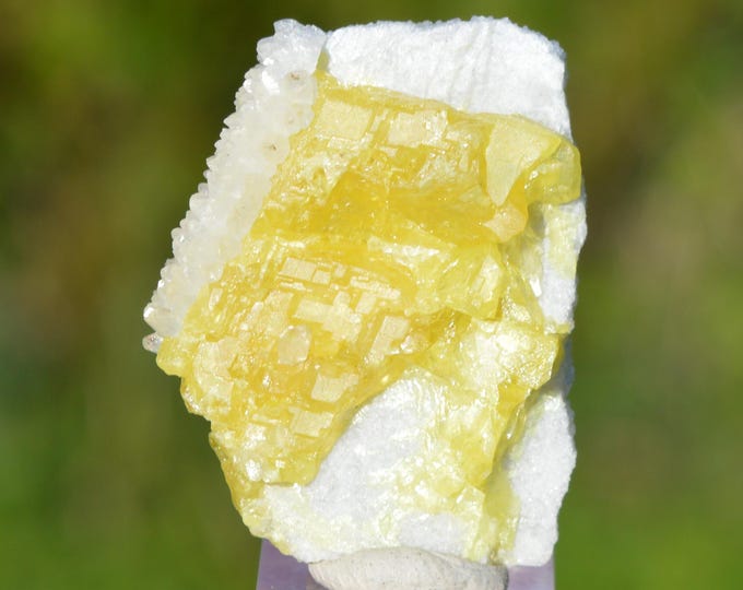 Aragonite Sulfur 12 grams - Favara, Agrigento Province, Sicily, Italy