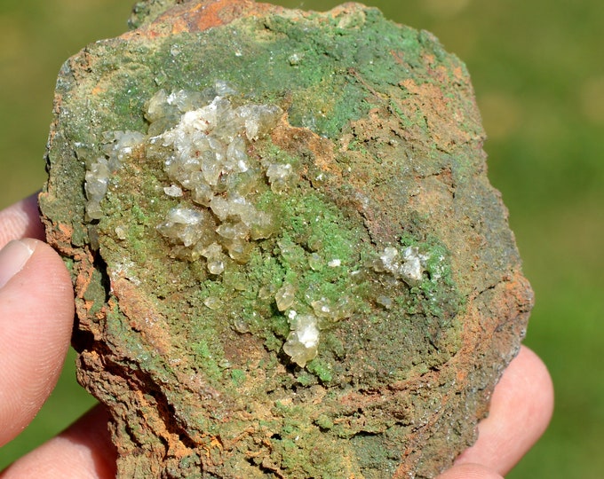 Conichalcite & Limonite calcite 155 grams - Ojuela Mine, Mapimí, Mapimí Municipality, Durango, Mexico