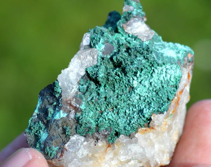 Malachite & Quartz 83 grams - Lubumbashi, Haut-Katanga, DR Congo