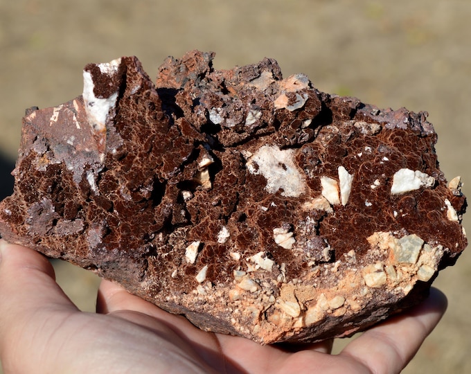 Goethite 1337 grams - Mont-Roc Mine, Mont-Roc, Castres, Tarn, Occitanie, France