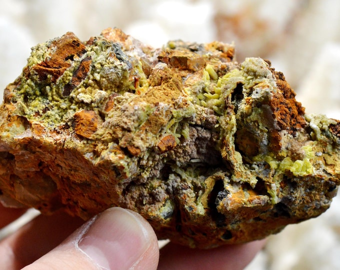 Pyromorphite & Galena 224 grams - Sainte-Lucie Mine, Saint-Léger-de-Peyre, Mende, Lozère, Occitanie, France