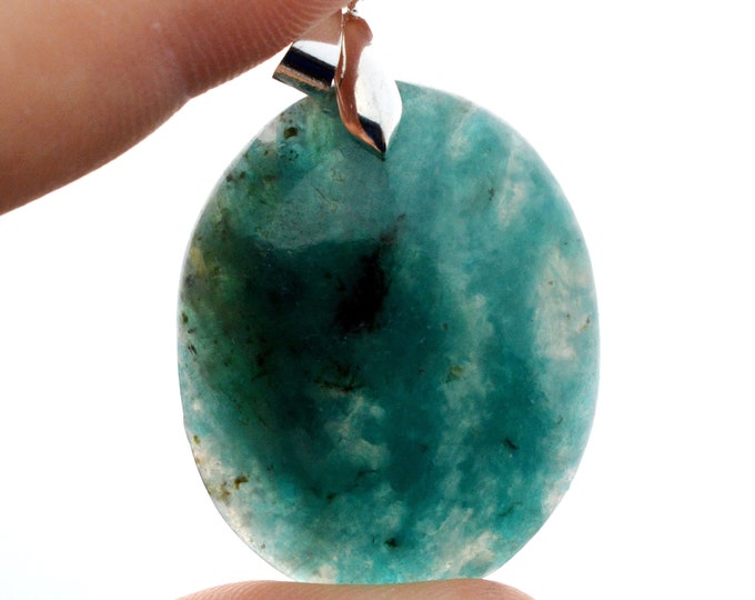 Grandidierite 67 carats - natural stone cabochon pendant - Madagascar / FK65