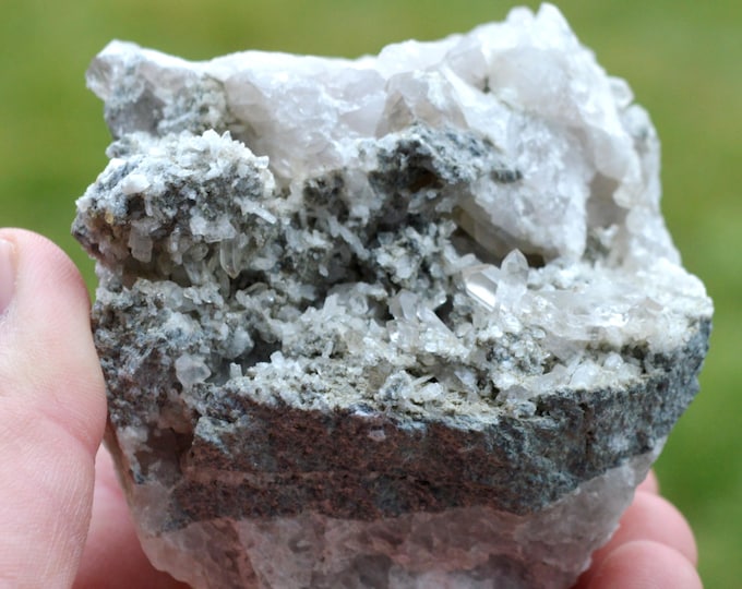 Quartz & Albite Chlorite 410 grams - Miage Glacier, Courmayeur, Aosta Valley, Italy