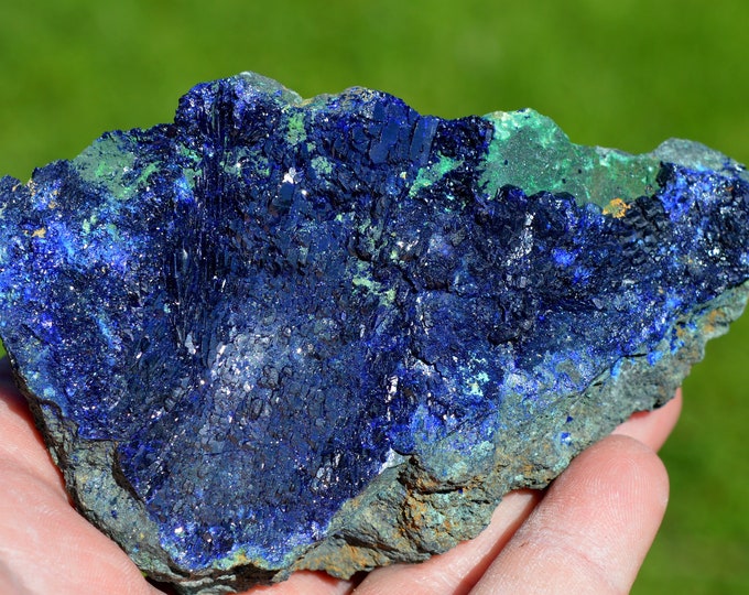 Azurite & Malachite 478 grams - Touissit, Touissit-Bou Beker mining district, Jerada Province, Oriental Region, Morocco