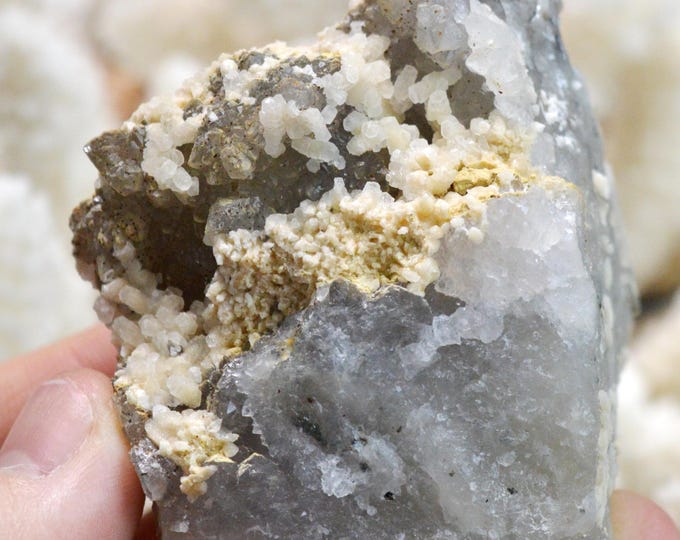 Quartz & Calcite 223 grams - Sainte-Lucie Mine, Saint-Léger-de-Peyre, Mende, Lozère, Occitanie, France