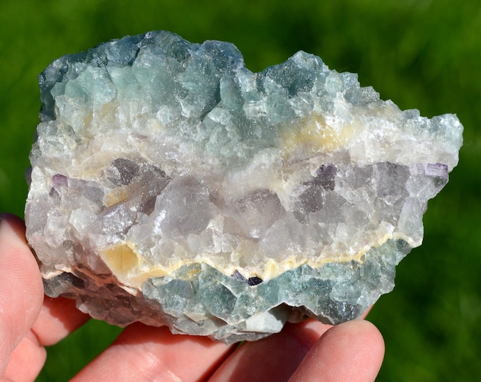 Fluorite 317 grams - La Barre Mine, Saint-Jacques-d'Ambur, Puy-de-Dôme, Auvergne-Rhône-Alpes, France