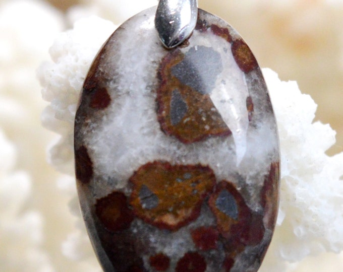 25 Carat Polka Dot Jasper - Natural Gemstone Cabochon Pendant - Australia // BF28