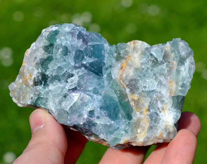 Fluorite 527 grams - La Barre Mine, Saint-Jacques-d'Ambur, Puy-de-Dôme, Auvergne-Rhône-Alpes, France