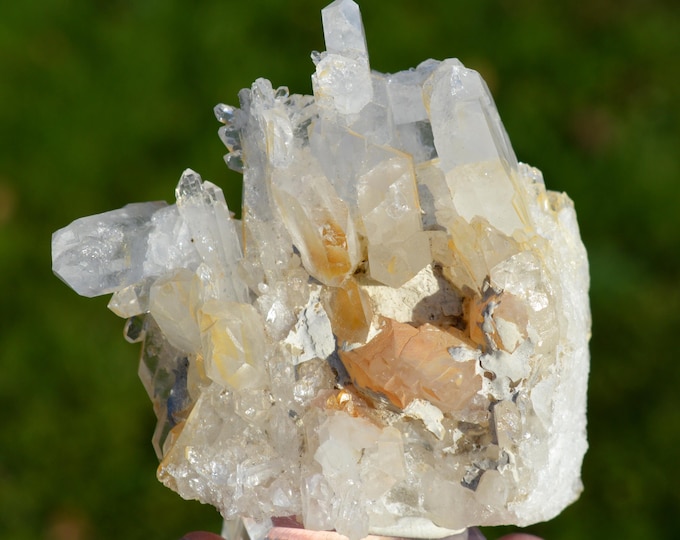 Quartz & Calcite 276 grams - Vallée des Glaciers, Bourg-Saint-Maurice, Albertville, Savoie, Auvergne-Rhône-Alpes, France