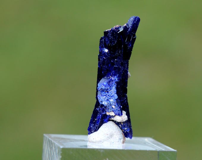 Azurite 0.85 grams - Touissit, Touissit-Bou Beker mining district, Jerada Province, Oriental Region, Morocco