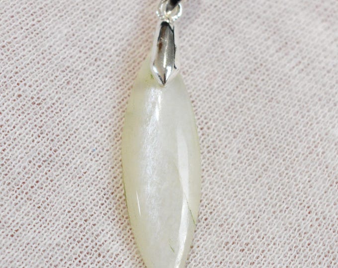Pierre de lune blanche 17 carats - pendentif cabochon pierre naturelle - Tanzanie / FU62