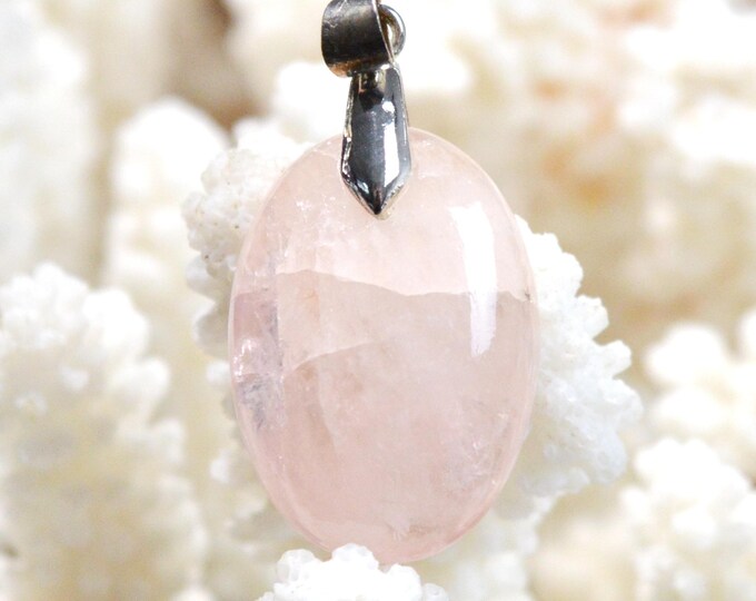 Morganite 34 carats - pendentif cabochon pierre naturelle - Pakistan / GA36
