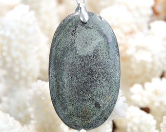 73-carat mica schist - natural stone cabochon pendant - Scotland, UK // DL96