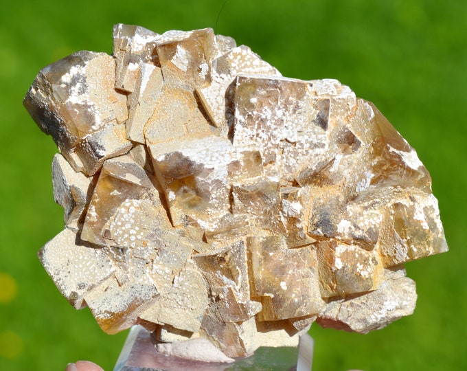 Fluorite 220 grams - Valzergues, Villefranche-de-Rouergue, Aveyron, Occitanie, France