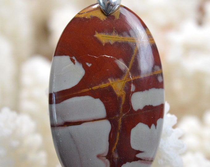 Jaspe Noreena 45 carats - pendentif cabochon pierre naturelle - Australie // Ref A95