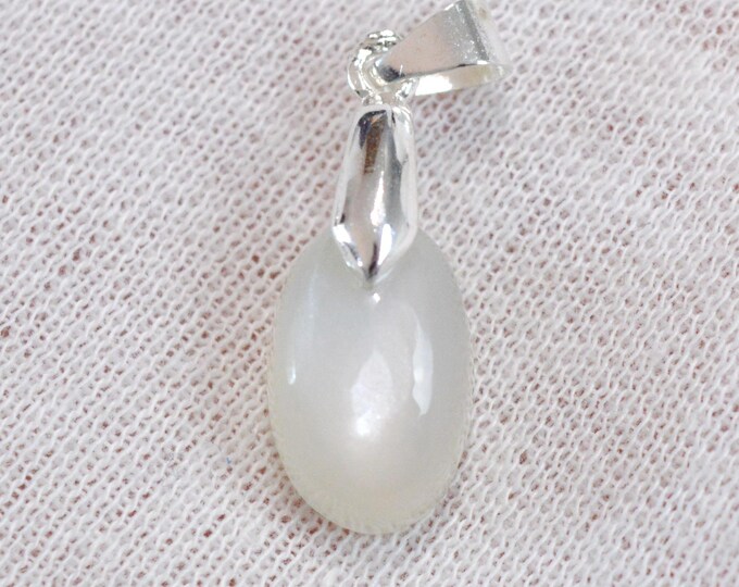 Pierre de lune blanche 11.3 carats - pendentif cabochon pierre naturelle - Tanzanie / FU73