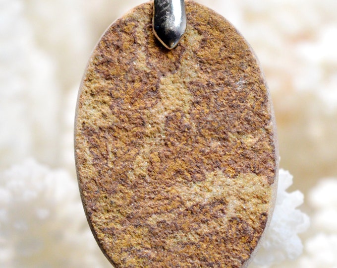 47 carat manganese dendrites - natural stone cabochon pendant - Germany // BN97
