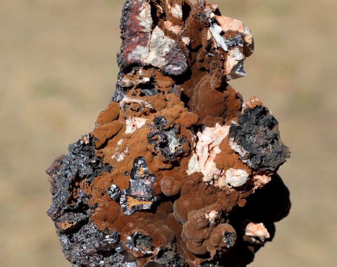 Goethite 493 grams - Mont-Roc Mine, Mont-Roc, Castres, Tarn, Occitanie, France