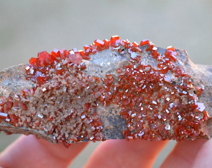 Vanadinite - 108 grams - Mibladen mining district, Midelt Province, Drâa-Tafilalet Region, Morocco