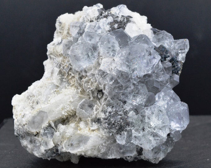 Fluorite & barite chalcopyrite - 683 grams - Hunan, China