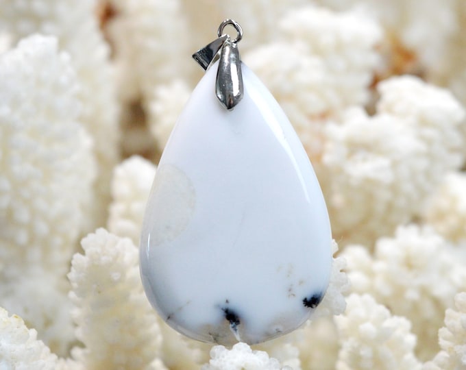 71 carat dendrite agate - natural stone cabochon pendant - Türkiye / FH21