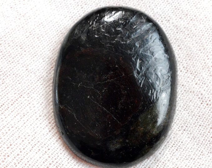 Grenat Spessartine & Tourmaline Schorl 87 carats - cabochon pierre naturelle - Pakistan / ES61