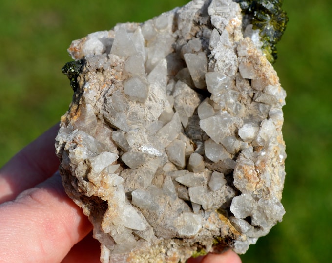 Epidote & Calcite 259 grams - Imilchil, Errachidia Province, Drâa-Tafilalet Region, Morocco