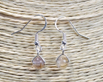 Ametrine - 6mm pearl drop earrings - 925 silver