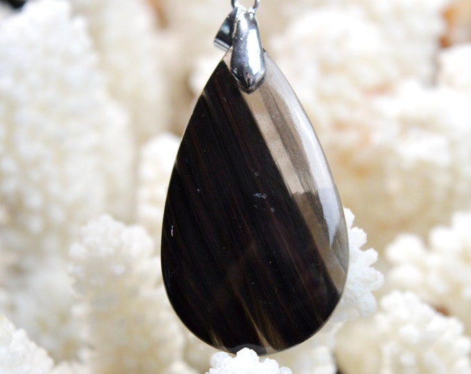 36 Carat Obsidian - Natural Stone Cabochon Pendant - USA // DC64