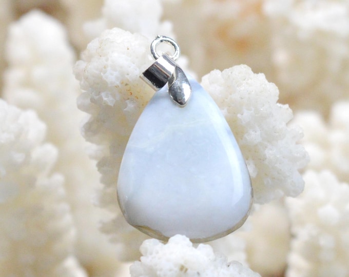 14k Owyhee Opal - Natural Stone Cabochon Pendant - USA / FX59