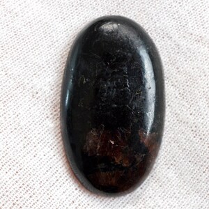 Grenat Spessartine & Tourmaline Schorl 57 carats - cabochon pierre naturelle - Pakistan / ES60