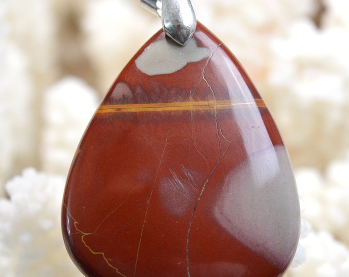 Jaspe Noreena 52 carats - pendentif cabochon pierre naturelle - Australie // Ref A99